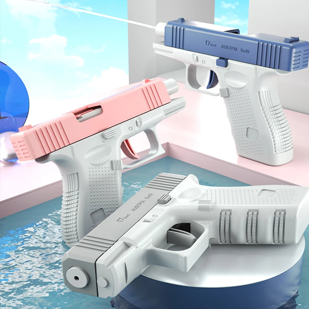 💦 Pistolet à Eau Haute Pression – Jouet d’Été Automatique Sans Batterie pour Enfants et Adultes