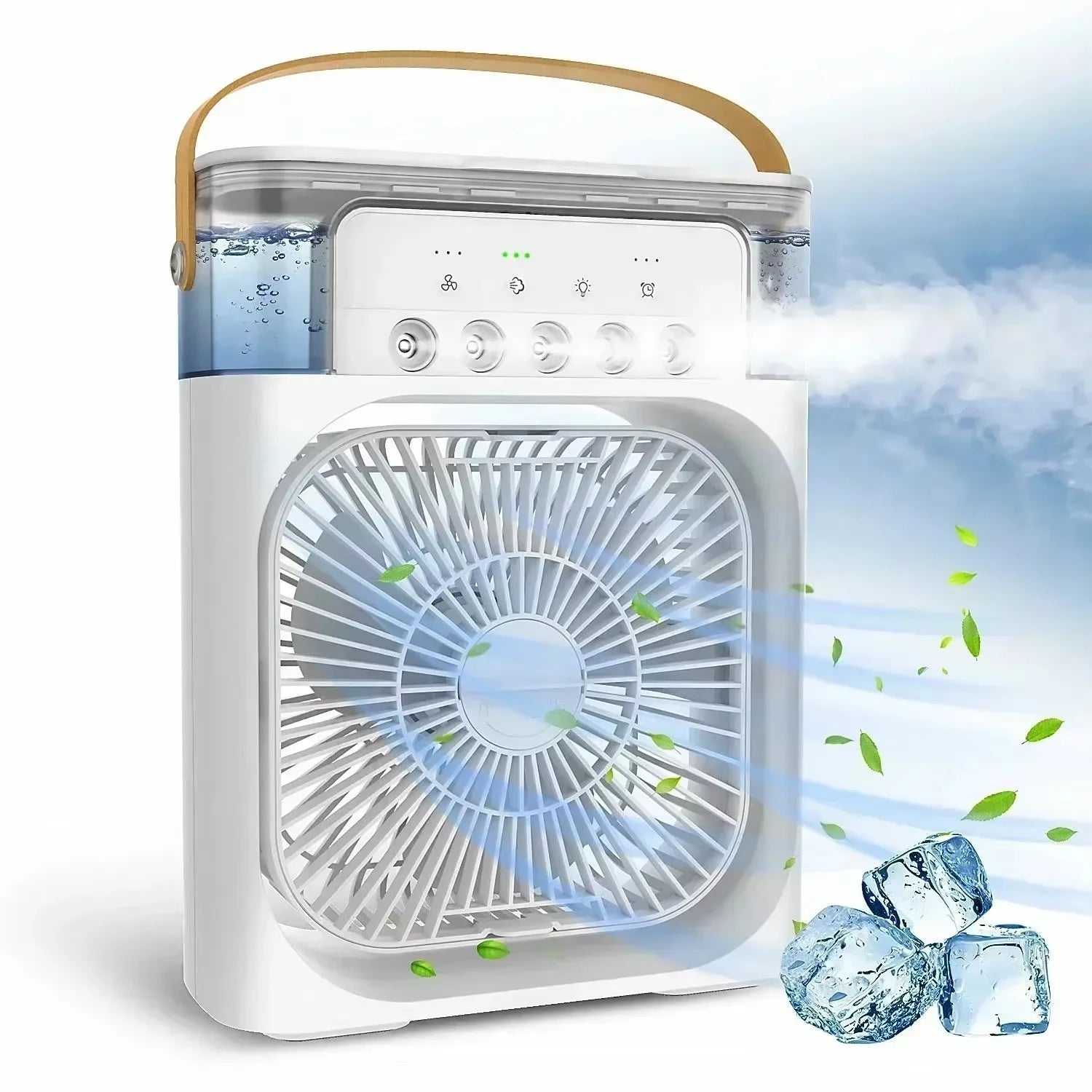 ❄️ Mini Climatiseur 3-en-1 OLOEY™ – Ventilateur, Humidificateur & Lampe LED
