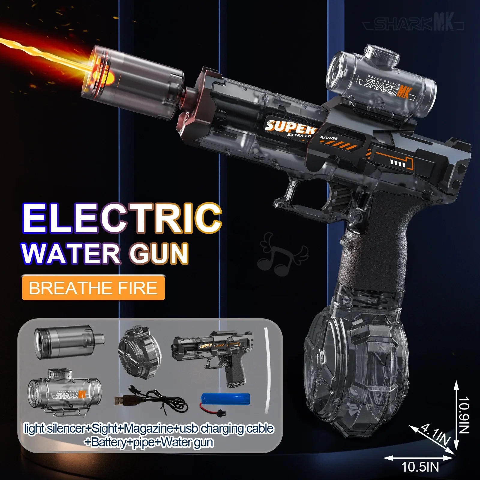 💦 Blaster AquaX™ – Pistolet à Eau Automatique Électrique avec LED 🔫