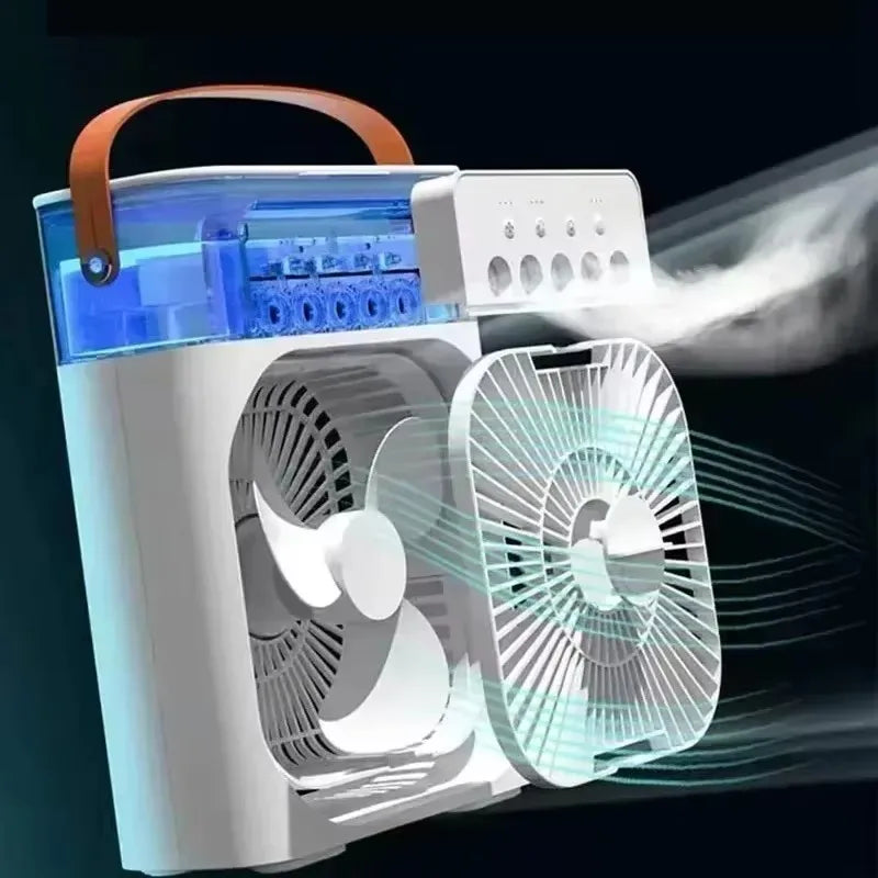 ❄️ Mini Climatiseur 3-en-1 OLOEY™ – Ventilateur, Humidificateur & Lampe LED